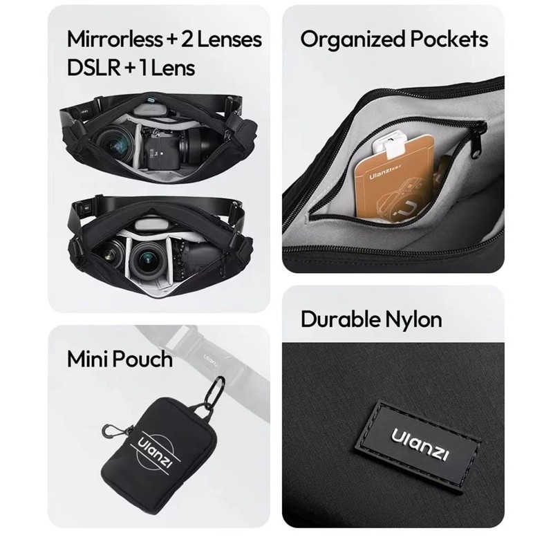 Ulanzi HMN1 Lunar Sling Bag (Black - B161 / Grey - B160)