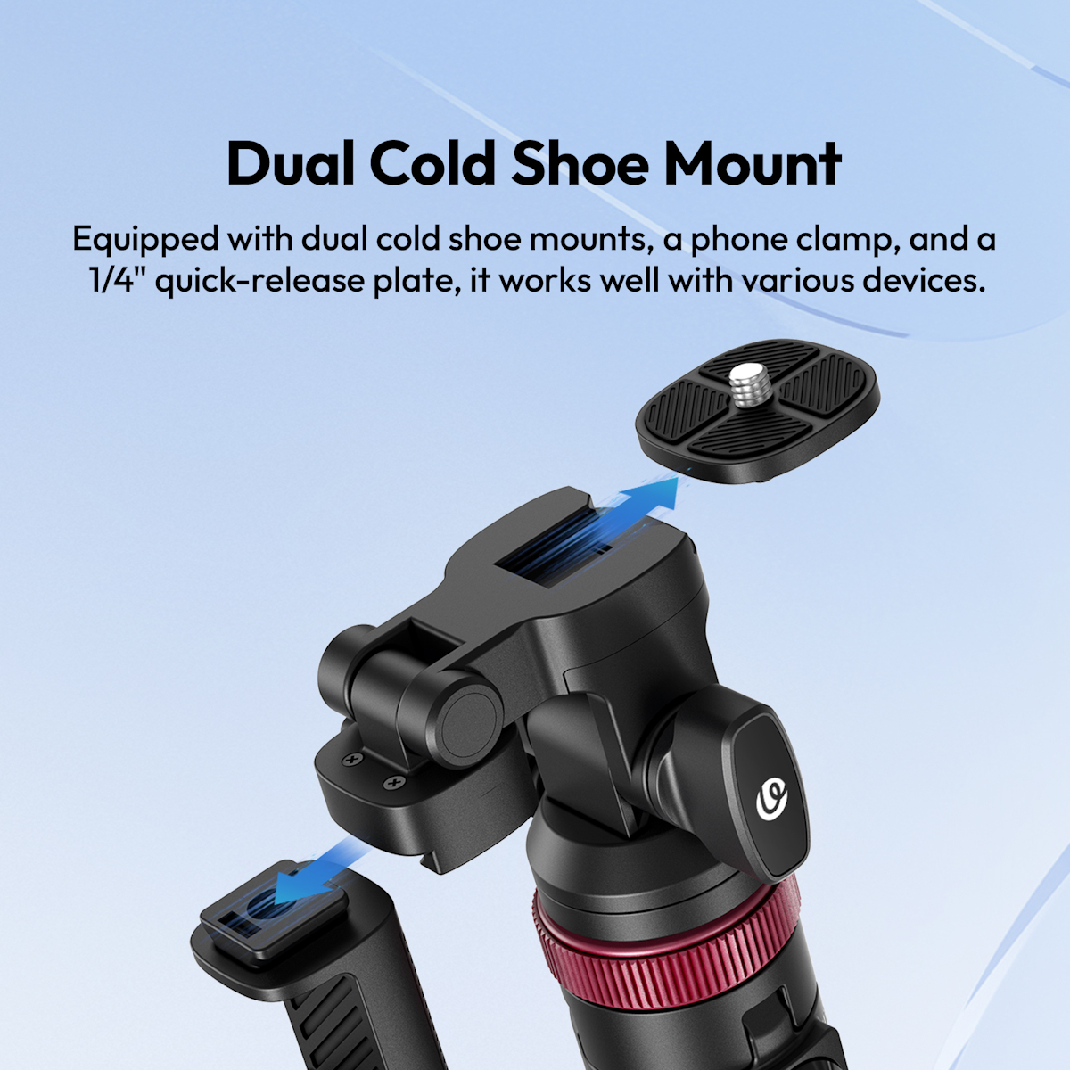 Ulanzi MT-78 Auto Open Tripod with Quick Release Cold Shoe Mount (T077GBB2)