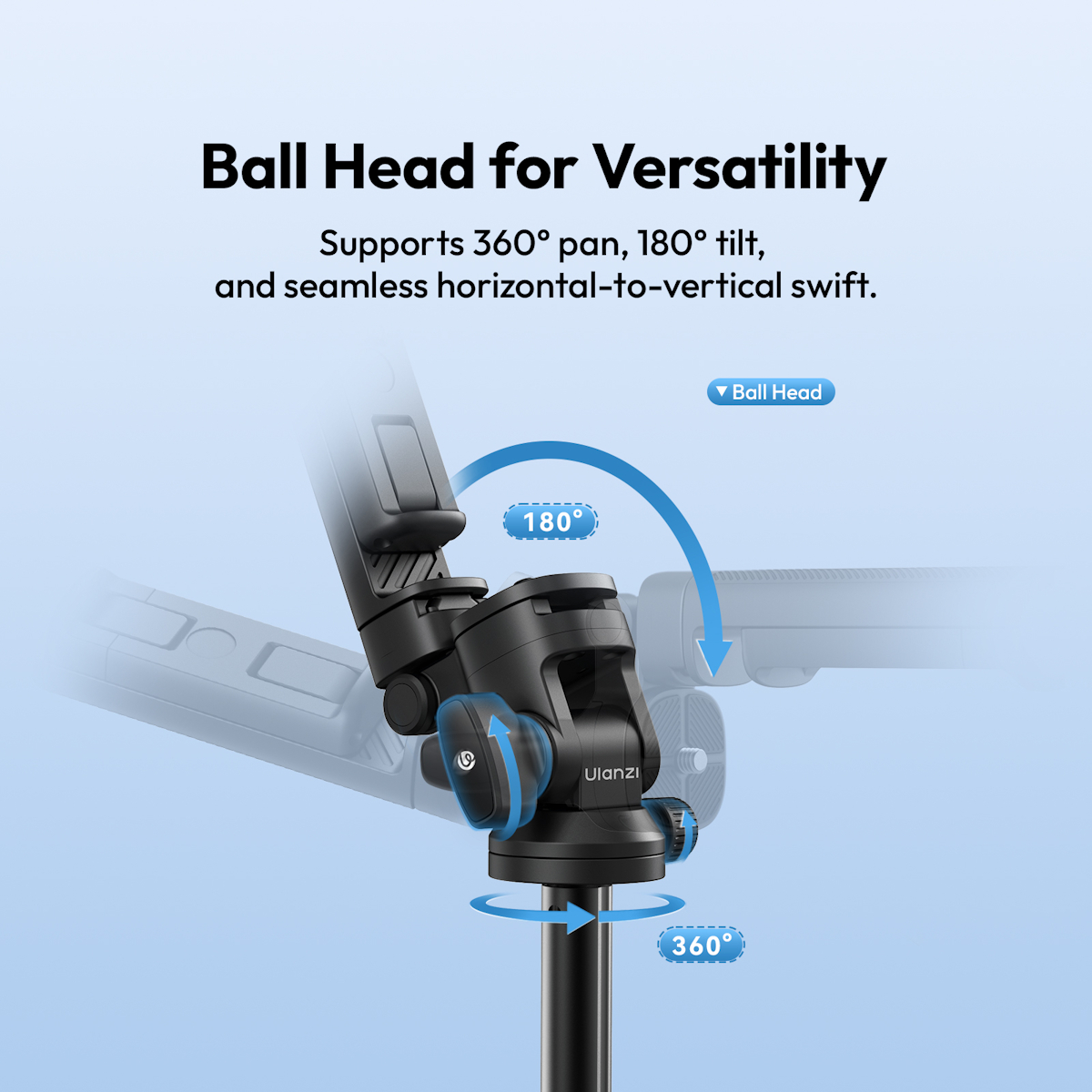 Ulanzi MT-78 Auto Open Tripod with Quick Release Cold Shoe Mount (T077GBB2)