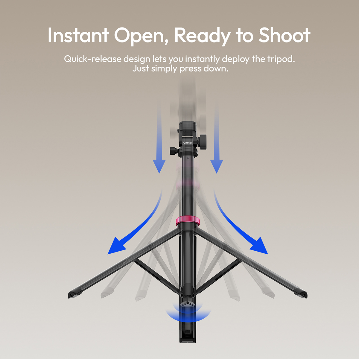 *Upgraded Version* Ulanzi MT-89 Auto Open Quick Release Cold Shoe Mount Light Stand (T082A)