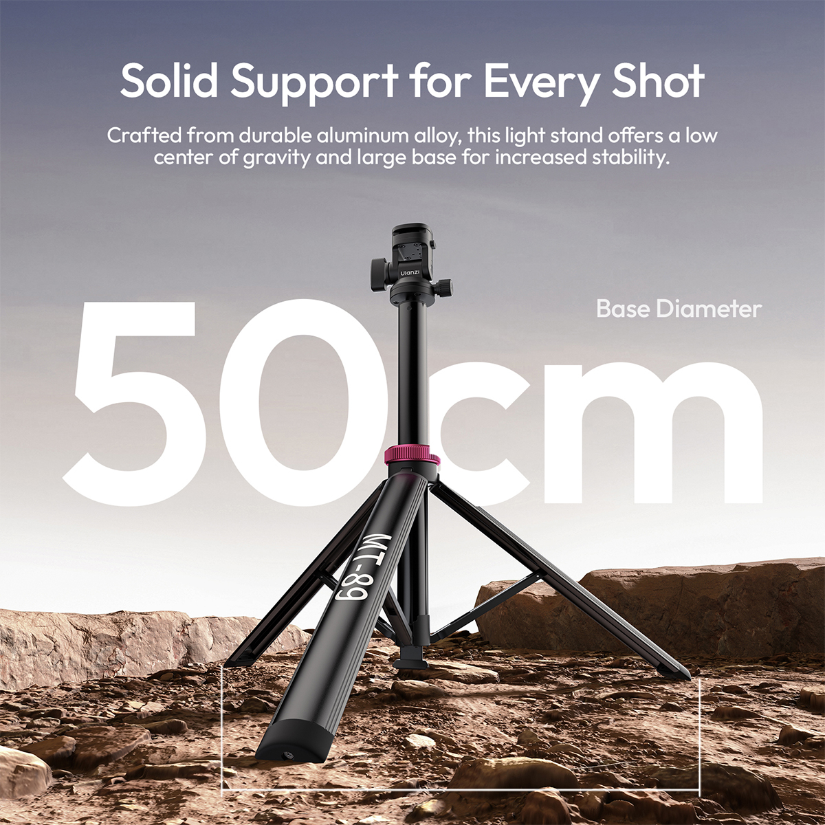 *Upgraded Version* Ulanzi MT-89 Auto Open Quick Release Cold Shoe Mount Light Stand (T082A)