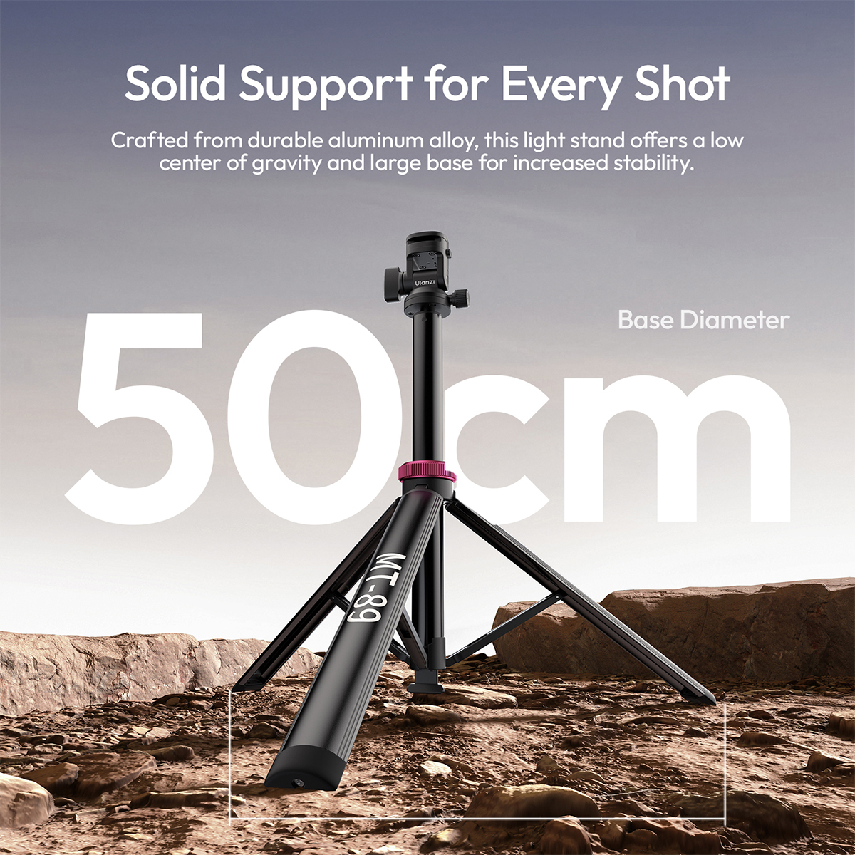 *Upgraded Version* Ulanzi MT-89 Auto Open Quick Release Cold Shoe Mount Light Stand (T082A)