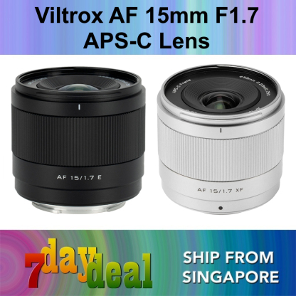 Viltrox AF 15mm F/1.7 Wide Angle APS-C Lens (Black Fujifilm X / Sony E / Nikon Z Mount) (Silver Fujifilm X Mount 15 f1.7)-7daydeal
