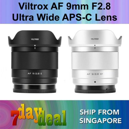 Viltrox AF 9mm F/2.8 AIR Ultra Wide Angle APS-C Lens (Black Fujifilm X / Sony E / Nikon Z Mount) (Silver Fujifilm X Mount)-7daydeal