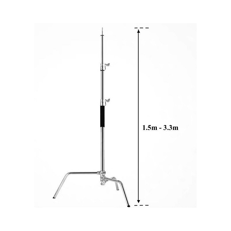 HoliCRAFT C-Stand (3.3m) + Boom Arm (Stainless Steel & Heavy Duty C Stand)