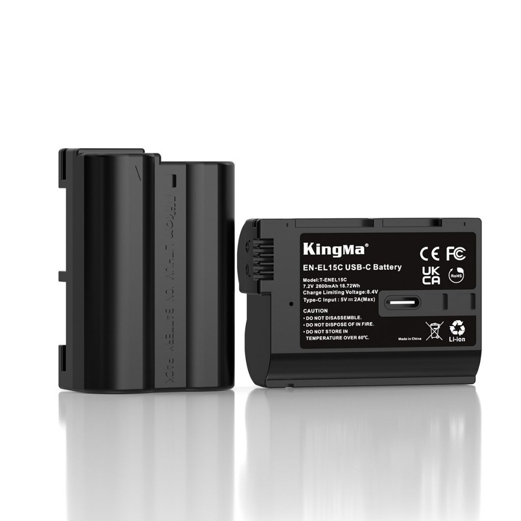 KingMa EN-EL15C Battery with Type-C Port (For Nikon Z5 / Z6 / Z6II / Z6III / Z7 / Z7II / Z8 / Zf etc)
