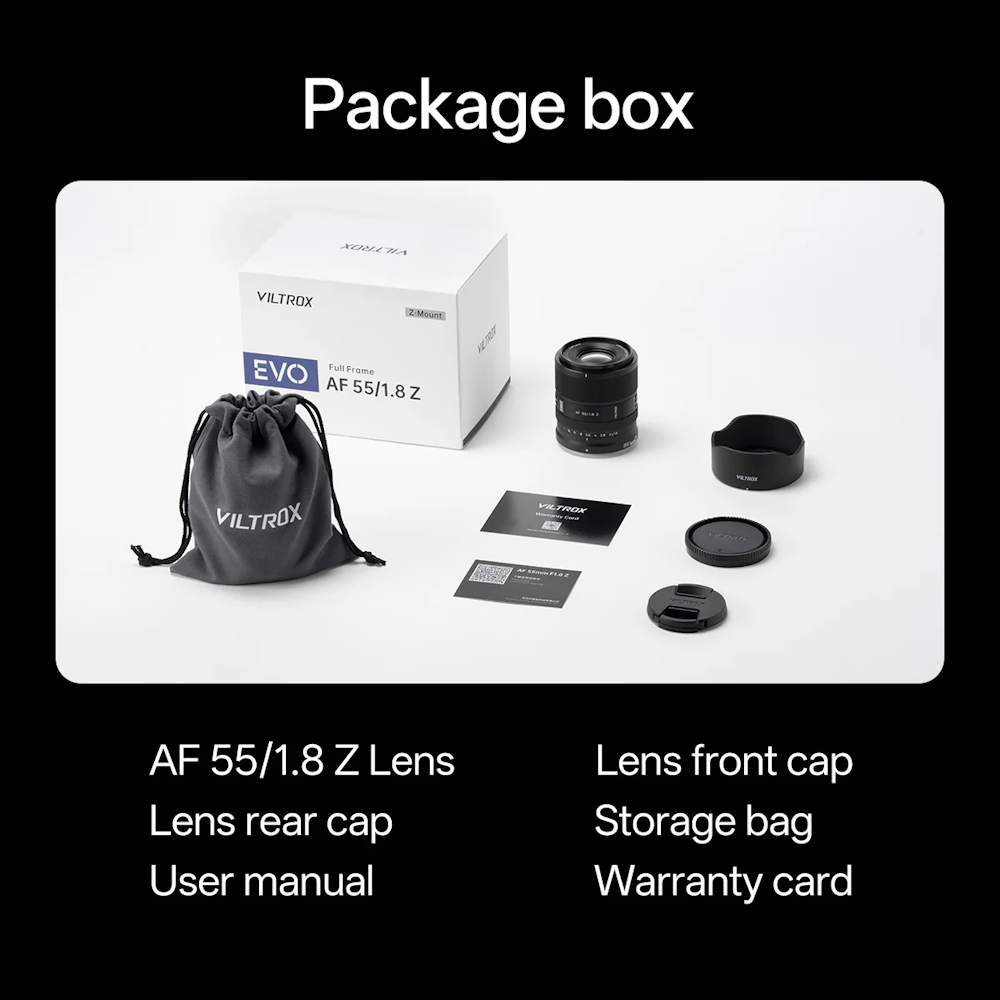 Viltrox AF 55mm F/1.8 EVO Full Frame Lens (Sony E FE / Nikon Z)