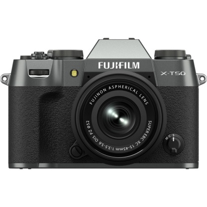 Fujifilm X-T50 (Black / Charcoal-Silver) + Fujifilm 15-45mm Lens