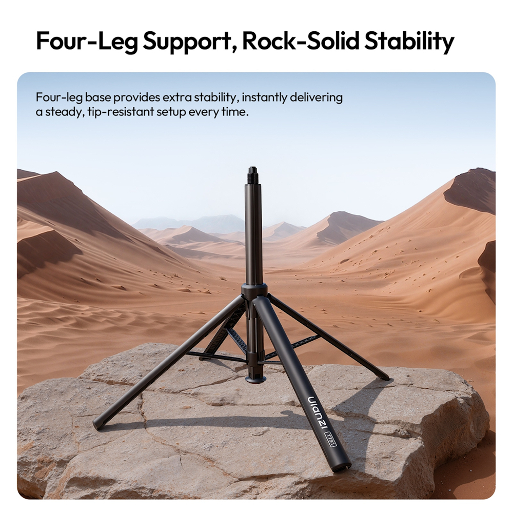 Ulanzi TT91 Auto-Open Tripod Selfie Extension Pole with 1/4" Mount (T192)