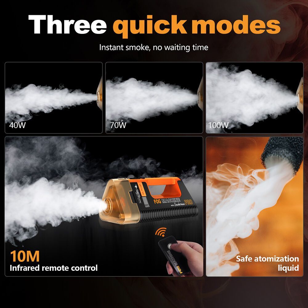 LENSGO Smoke Master PRO Portable Handheld Fog Machine (100W)
