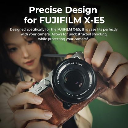 SmallRig Leather Half Case Kit for Fujifilm X-E5 (Black 5450 / Brown 5449)
