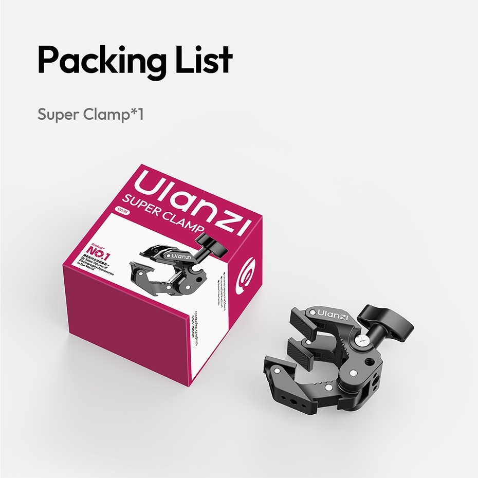 Ulanzi CO78 Super Clamp (C082) / 2 Section Magic Arm Kit (C083) / Magic Arm Kit (C084)