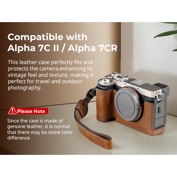 SmallRig Leather Case Kit For Sony A7C II / A7CR Camera (Brown 5015)