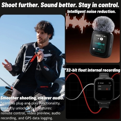 Insta360 GPS Preview Remote with Built-in Mic (For Insta360 X5 / X4 Air / Ace Pro 2 Action Camera)