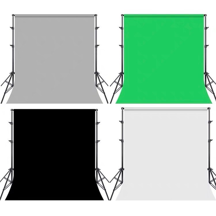 HoliCRAFT Background Muslin Cloth Backdrop (Black / Blue / Green / Grey / Red / White)
