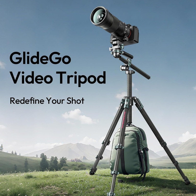 Ulanzi JJ06 GlideGo Overhead Carbon Fiber Video Travel Camera Tripod (T081)