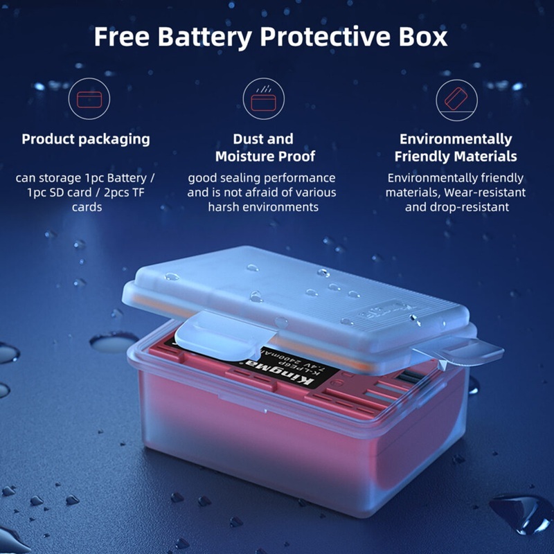 KingMa LP-E6P 2400mAh Battery (For Canon EOS R, R5, R5 II, R6)
