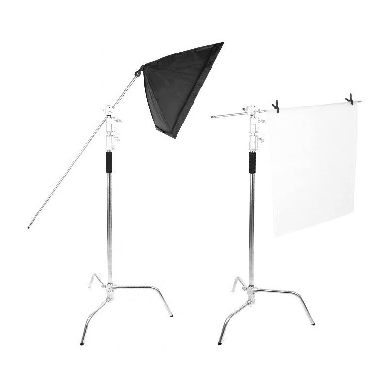 HoliCRAFT C-Stand (3.3m) + Boom Arm (Stainless Steel & Heavy Duty C Stand)