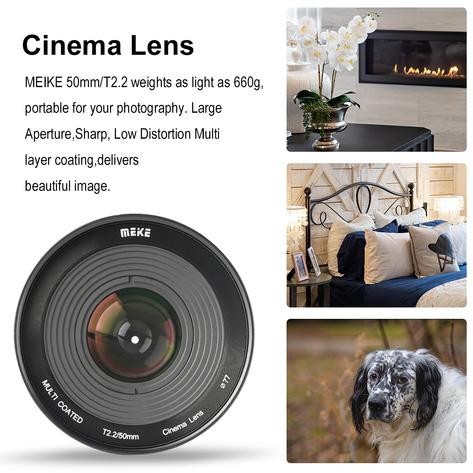 Meike 50mm T2.2 Manual Focus Cinema Lens (MFT M43 Micro Four Third Mount)