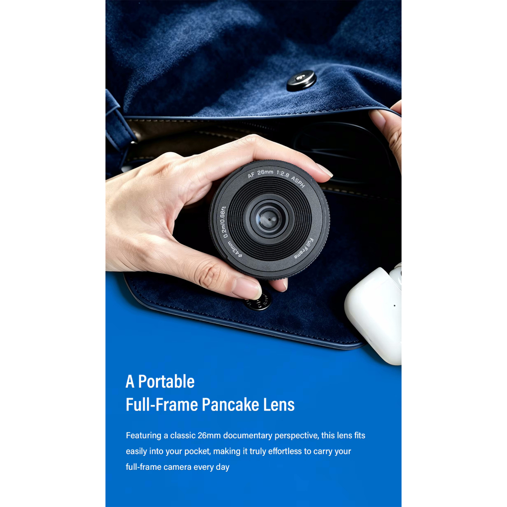 Viltrox AF 26mm F/2.8 EVO Pancake Full Frame Lens (Sony E FE / Nikon Z)