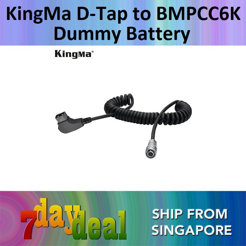 KingMa D-TAP to Dummy Battery (Fully Decoded For Blackmagic BMPCC6K / 4K)
