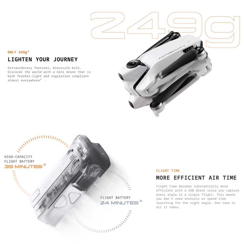 Antigravity A1 8k 360 Drone (Standard / Explorer / Infinity Bundle)