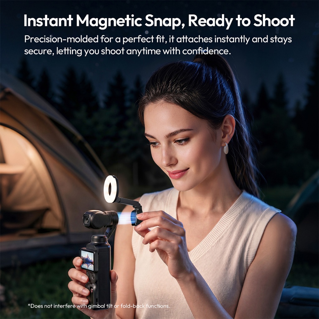 Ulanzi LM004 DJI OSMO Pocket 4 Magnetic Ring Light (L323)-7daydeal