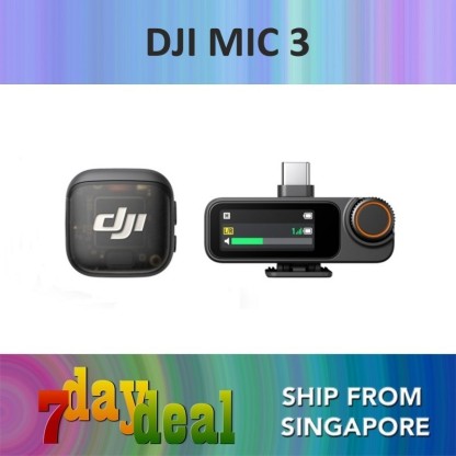 DJI Mic 3 Single / Dual Compact Wireless Microphone System for Camera & Smartphone (2.4 GHz)