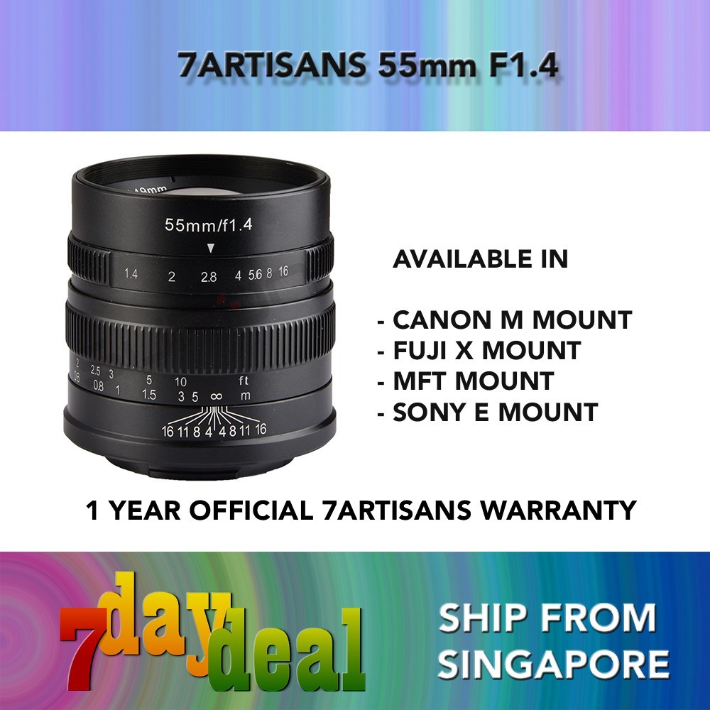 7Artisans 55mm F/1.4 APS-C Lens (Leica T/L Mount)