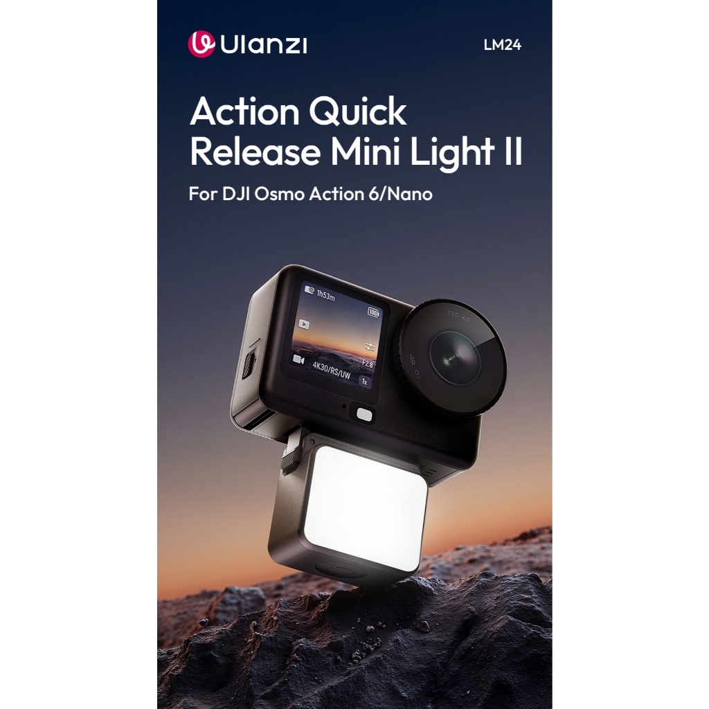 Ulanzi LM24 Quick Release Mini Light L298 (For DJI Osmo Action 6 / DJI Action Nano)
