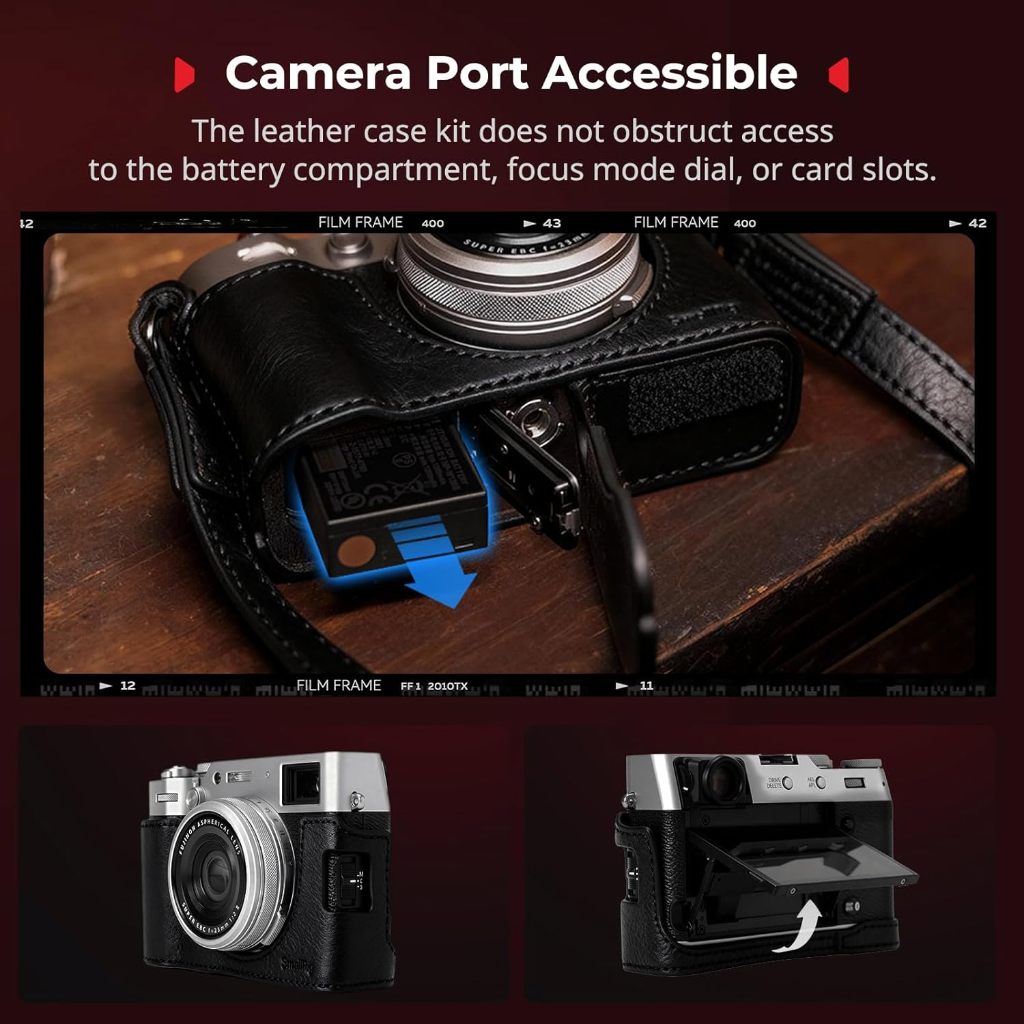 SmallRig Leather Case Kit for Fujifilm X100VI (Black 5622 / Brown 4558)