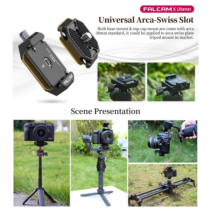 Falcam F38 Arca Swiss Quick Release Plate and Base Mount (2268)