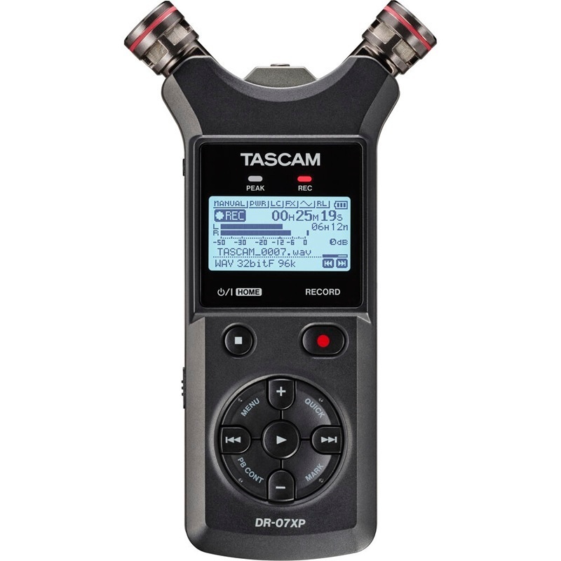 Tascam DR-07XP 32-Bit Float Stereo Portable Handheld Field Recorder