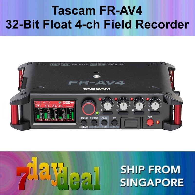 Tascam FR-AV4 32-Bit Float 4-ch Field Recorder with Mixer, Timecode Generator and HDMI Sync