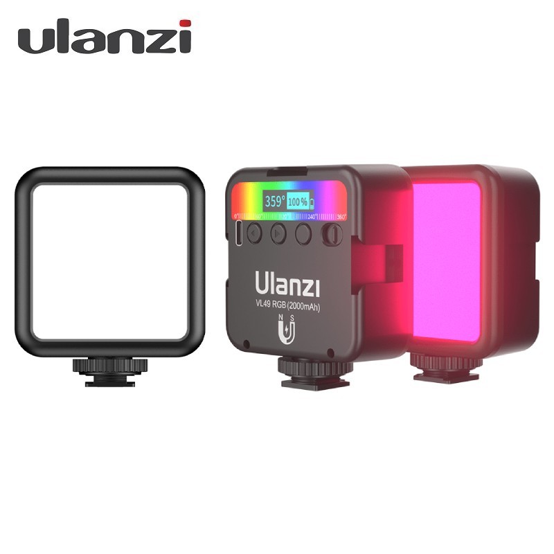 Ulanzi VL49 Rechargeable Magnetic Mini RGB LED Video Light (2287)-7daydeal