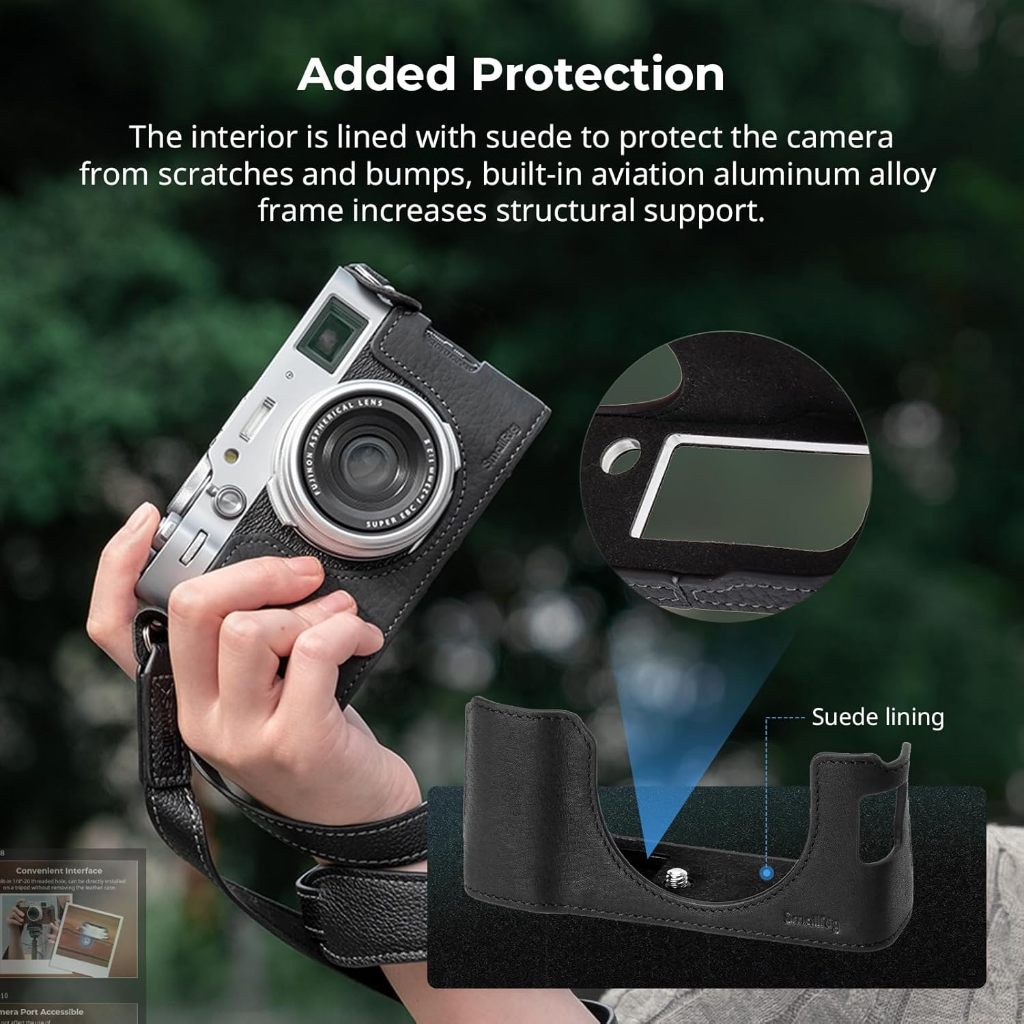 SmallRig Leather Half Case Kit for Fujifilm X100VI (Black 4700 / Brown 4699)