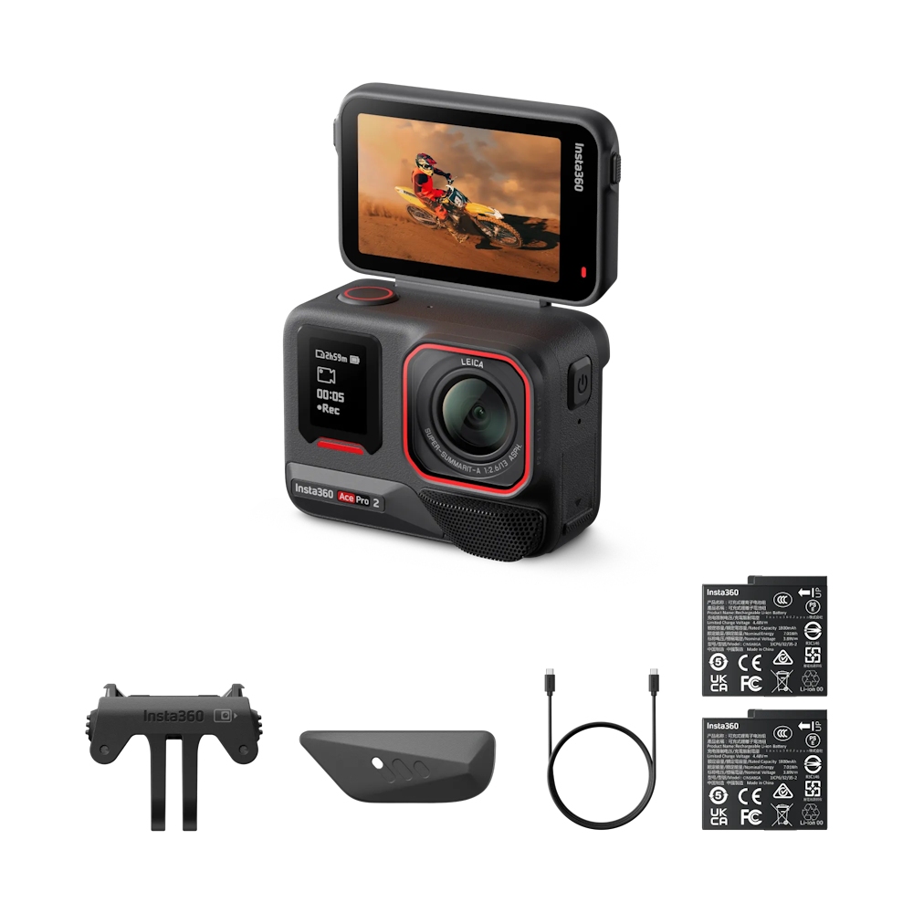 Insta360 Ace Pro 2 Dual Battery Bundle / Flash Print Bundle (8K Action Camera)