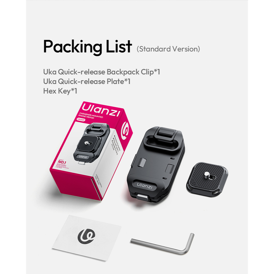 Ulanzi UKA07 Quick-Release Kit for Camera Backpack Strap Clip (C035)
