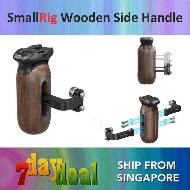 SmallRig Wooden Side Handle with 1/4"-20 Screws (5237)