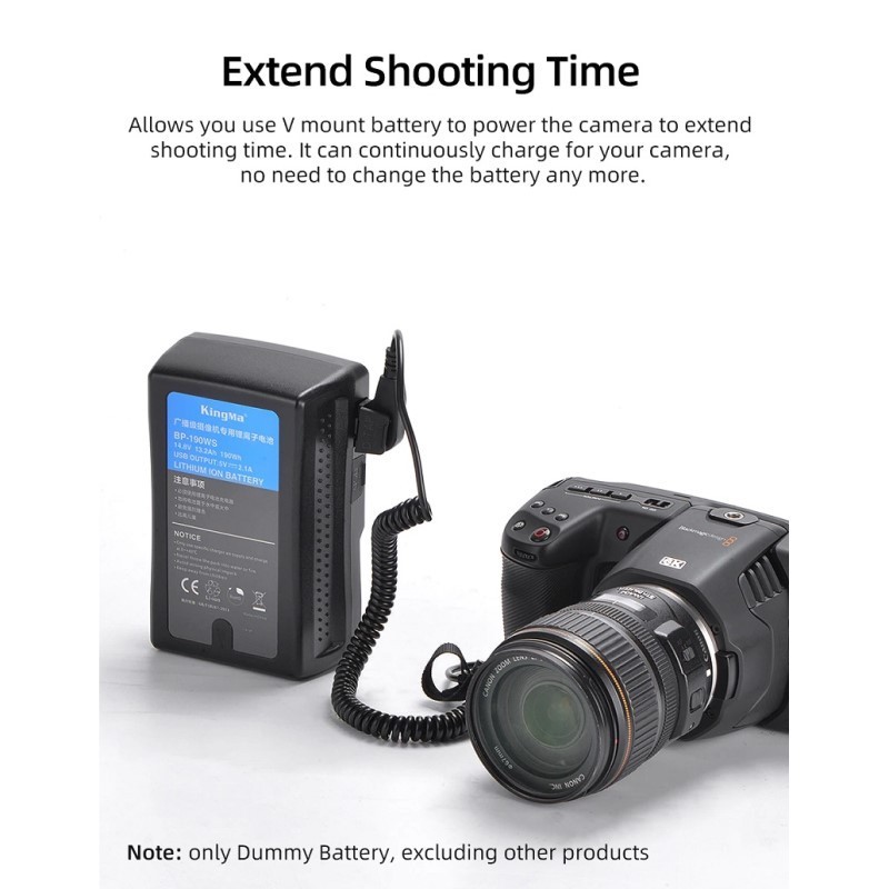 KingMa D-TAP to Dummy Battery (Fully Decoded For Sony NP-FZ100)