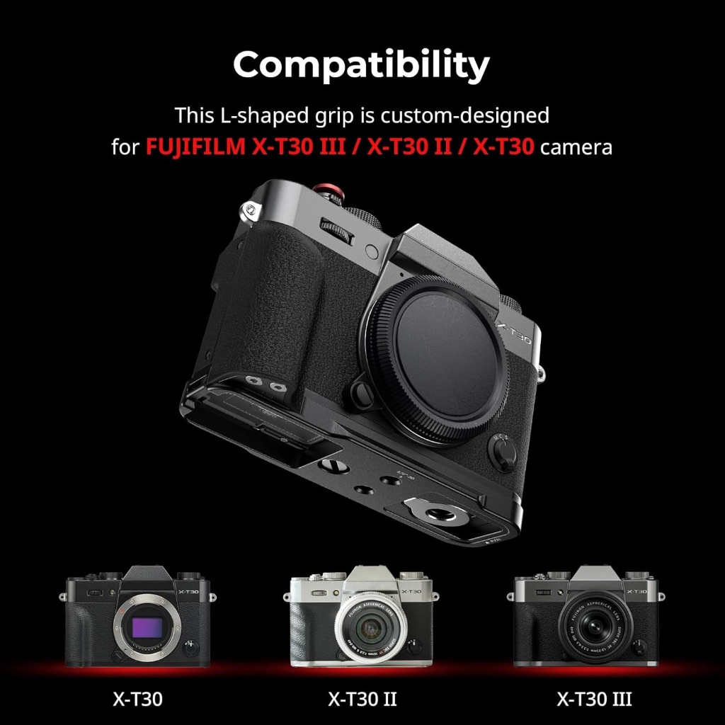 SmallRig L-Shaped Mount Plate For Fuji X-T30 III / X-T30 II / X-T30 (Black 5663 / Charcoal Silver 5665 / Silver 5664)-7daydeal