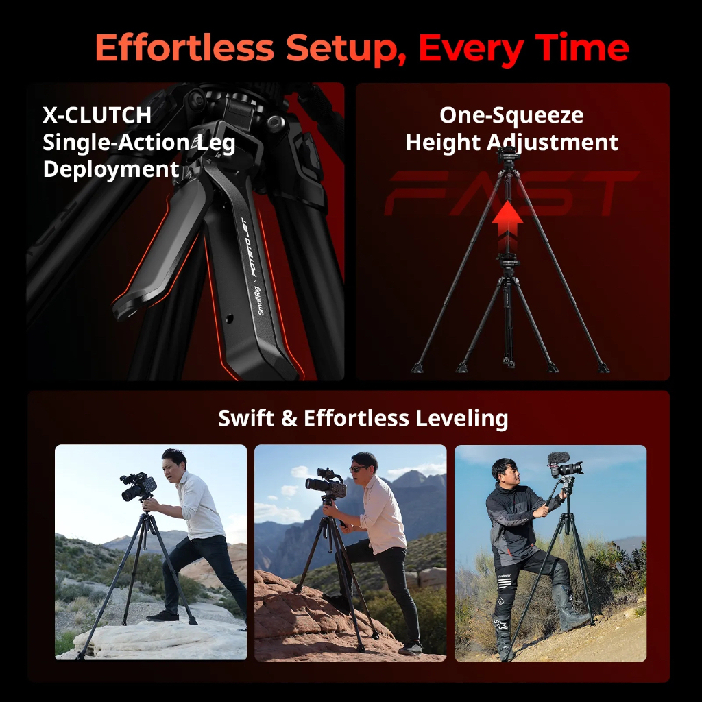 SmallRig x Potato Jet TRIBEX CARBON II Tripod With Dynamic Balance Hydraulic Fluid Head (5755)