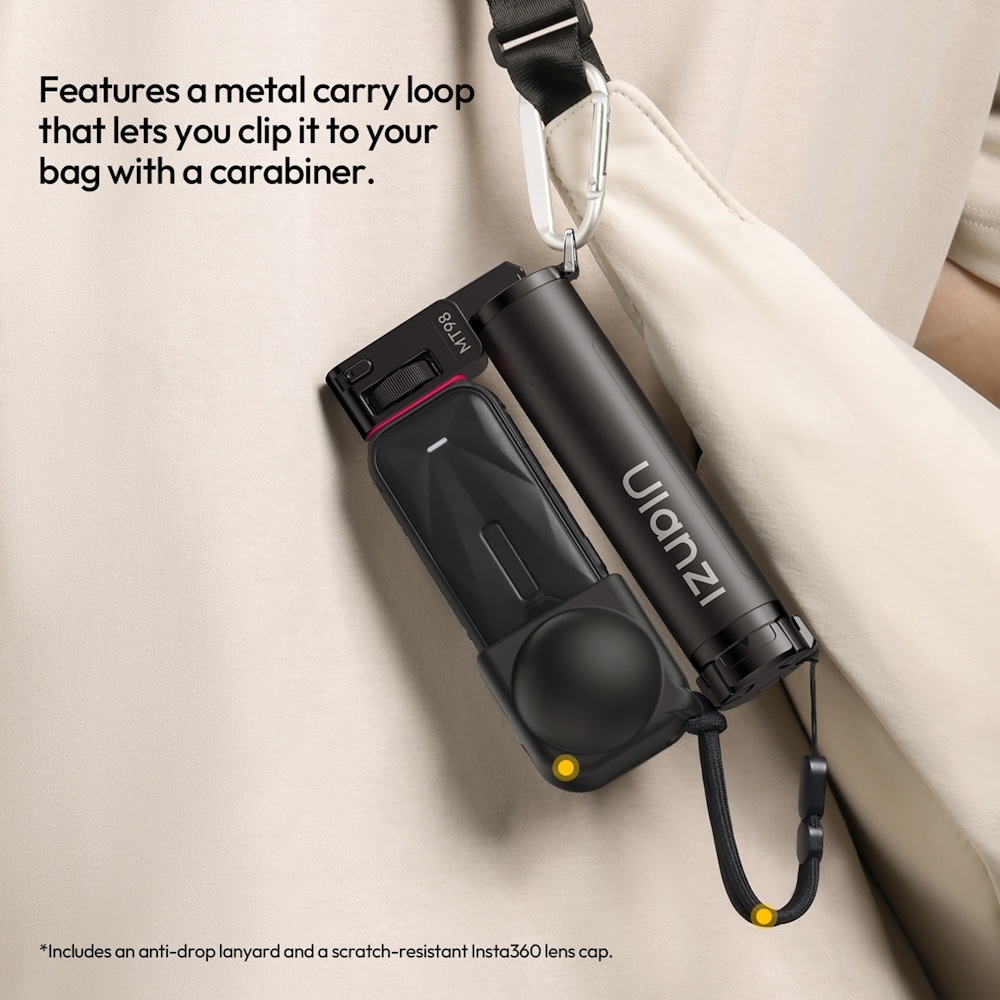 Ulanzi MT98 Foldable Invisible Selfie Stick With Mini Tripod for 360 Camera / Action Camera (S054)