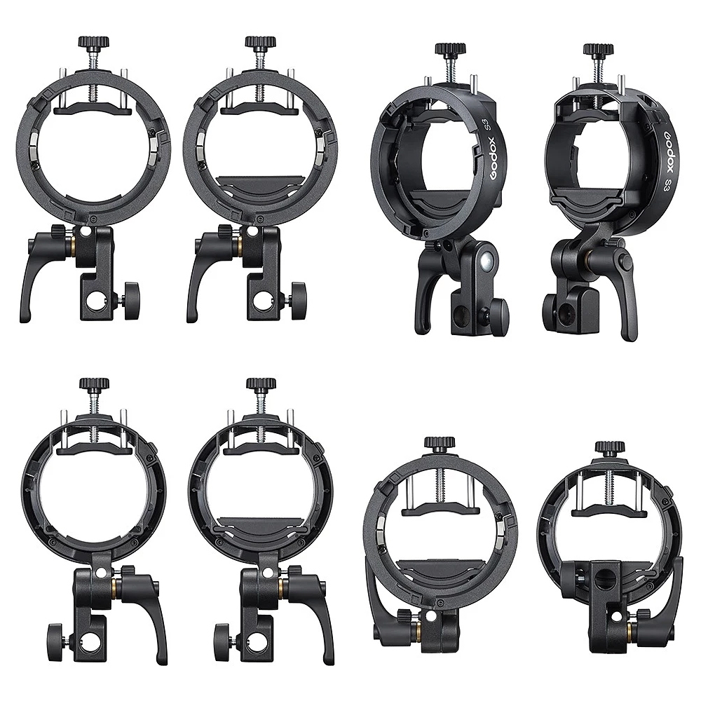 Godox S3 Bowens Mount Softbox / Umbrella Bracket (V100 / V1Pro / V860III / TT685II / AD100Pro / AD200Pro II / AD300Pro)