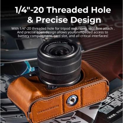 SmallRig Leather Half Case Kit for Fujifilm X-E5 (Black 5450 / Brown 5449)