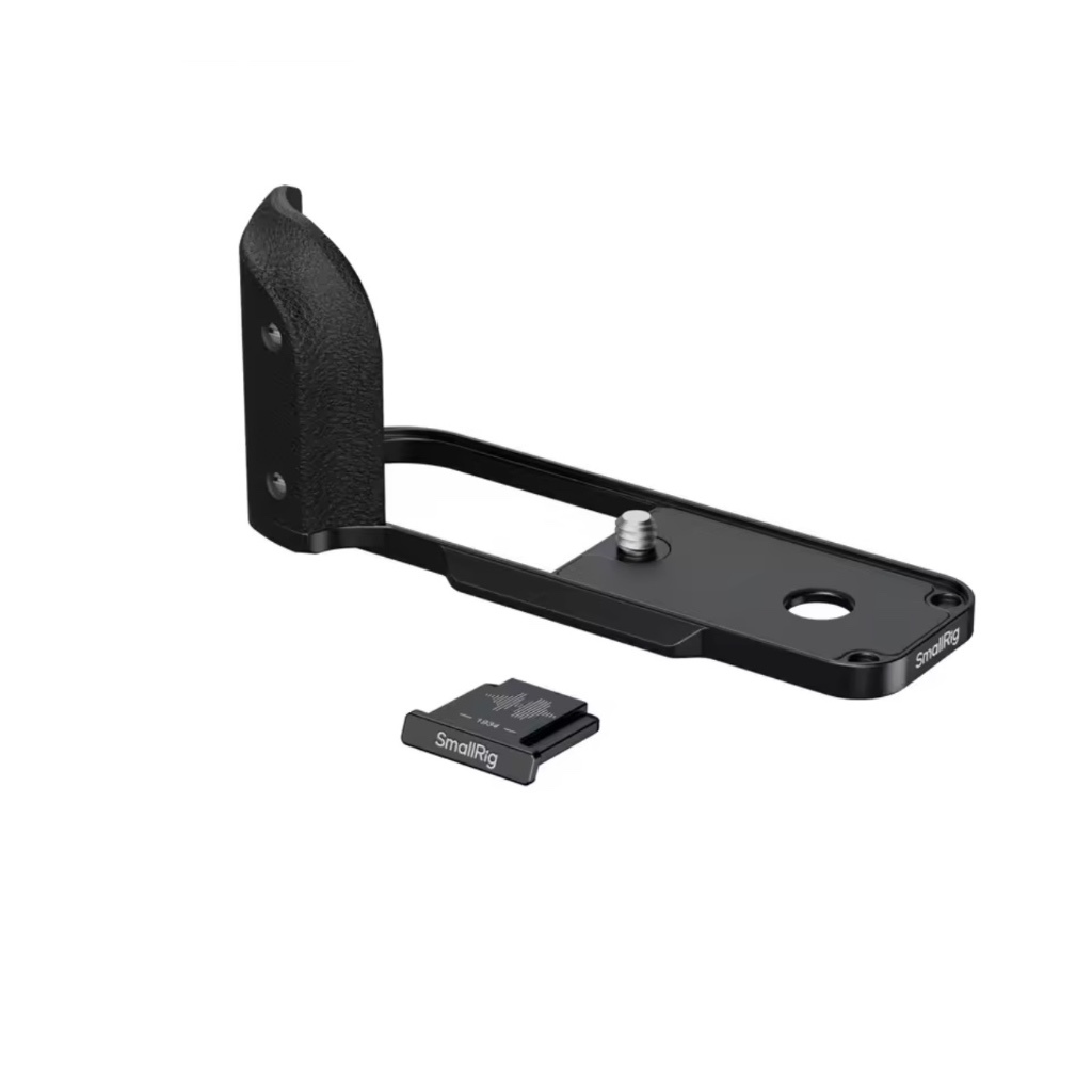 SmallRig L-Shape Mount Plate with Silicone Handle for Fujifilm X half Camera (Black / Charcoal Silver / Silver)