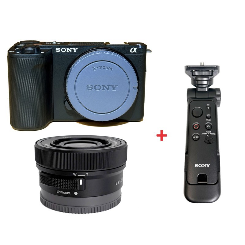 Sony ZV-E10 II Camera (Black / White) + 16-50mm II Lens + GP-VPT3 Remote Shooting Grip