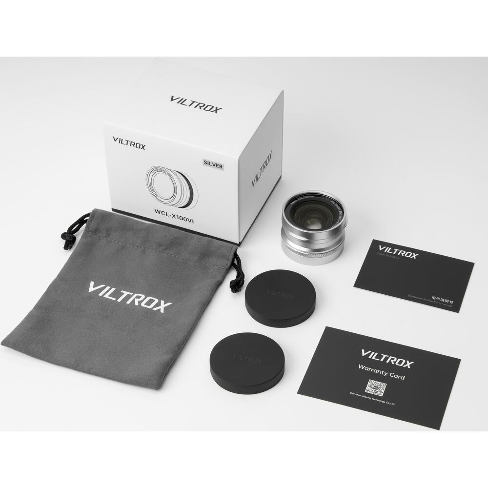 Viltrox WCL-X100VI Wide Conversion Lens for Fujifilm X100 Series Cameras (Black / Silver)