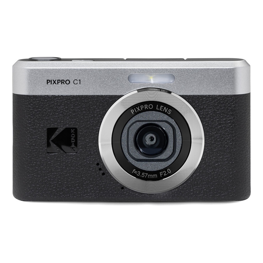 Kodak PIXPRO C1 Compact Digital Camera (Black / Brown / Tan)