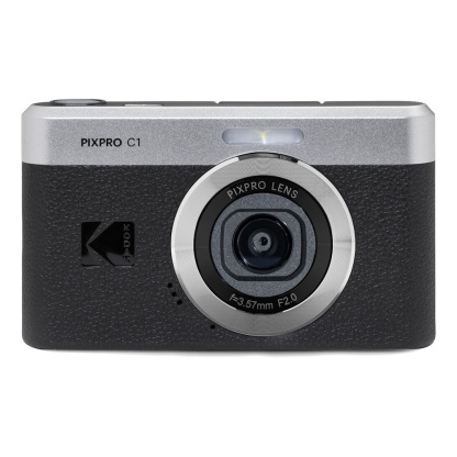 Kodak PIXPRO C1 Compact Digital Camera (Black / Brown / Tan)